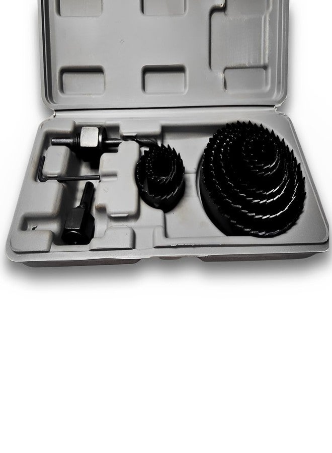 ZIODIC Hole Saw Set 12 Pieces, Hole Saw Kit with Hex Key and Mandrels for Wood, PVC Board, Plastic Plate Drilling (12 PIECES) - Image 3